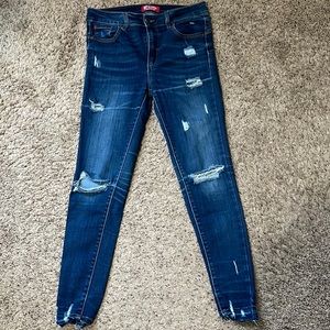 Wax Jeans Stretch Skinny Distressed Jeans Junior Girl Size 7